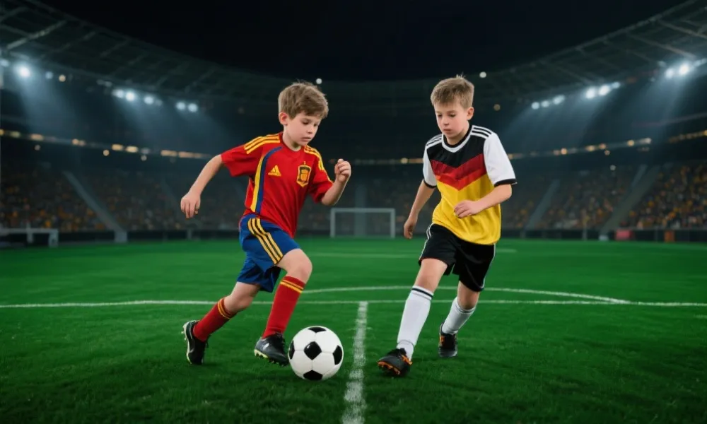 青春之光在绿茵场上绽放：西班牙U19挑战德国，半决赛激情碰撞